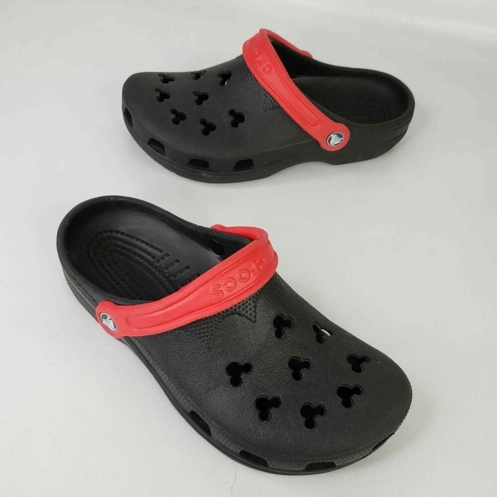 Disney Parks Mickey Mouse Classic Black Crocs Clogs Women’s 8 Men’s 7
